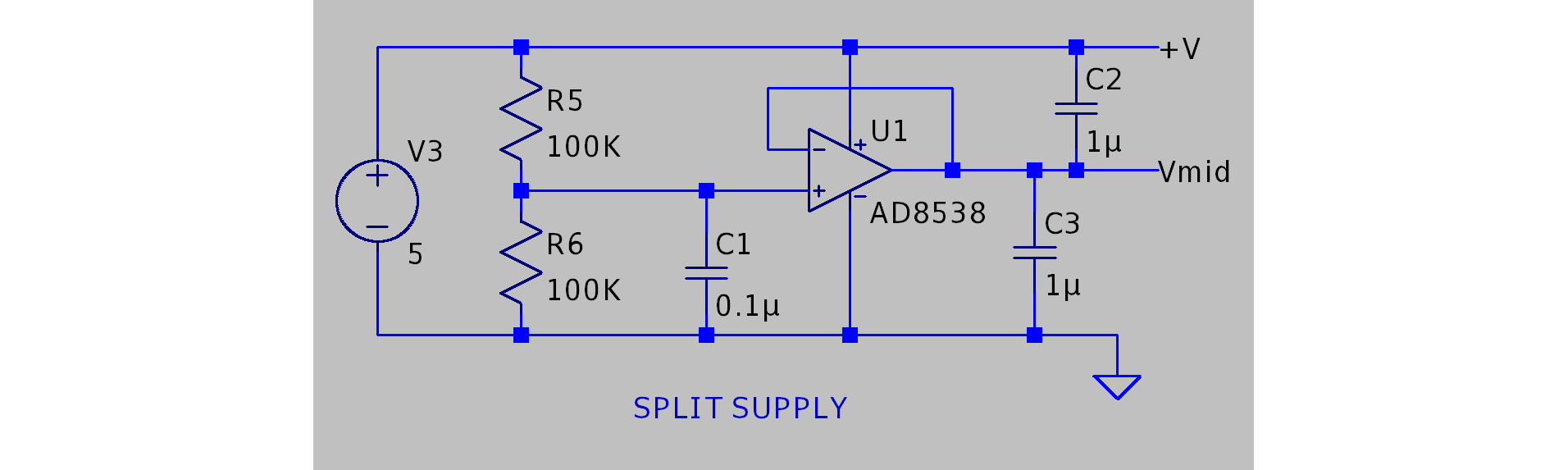 2.5V mid-point supply
